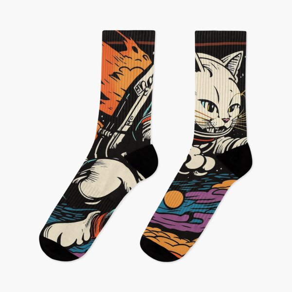 Item preview, Astronaut cat flying through space designed and sold by NxtGenArt.