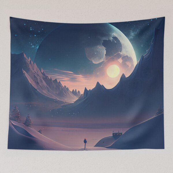 Artikelvorschau, A Snowy Dreamscape Digital Painting entworfen und verkauft von CodeAndColors.