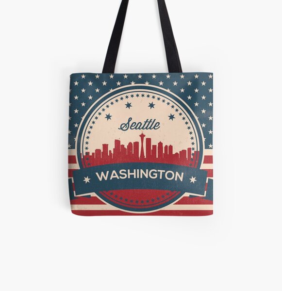 Vintage American Flag Womens Fashion Large Tote Ladies Handbag Shoulder Bag