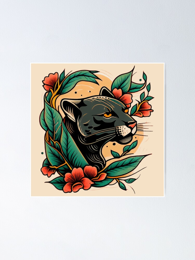 Panther Tattoo Traditional Vector Images (over 160)