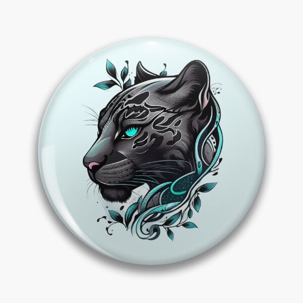Item preview, American Traditional Panther Head Tattoo designed and sold by TourDePassion.