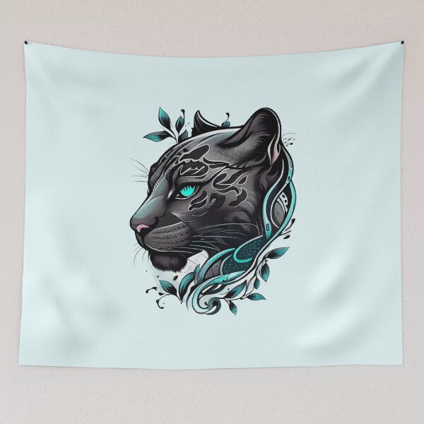Item preview, American Traditional Panther Head Tattoo designed and sold by TourDePassion.