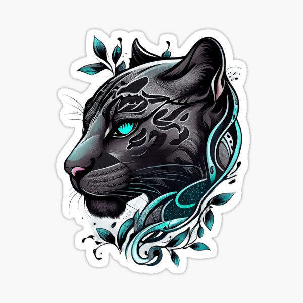 Black Panther Tattoo Design White Background Download High Resolution  Digital PNG Art on White Background Printable SVG Tattoo Stencil - Etsy