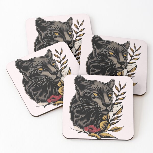 Item preview, Traditional Black Panther Tattoo Flash designed and sold by TourDePassion.