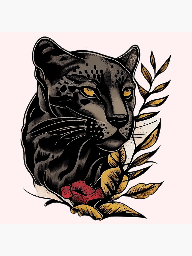 Buy Black Panther Tattoo Print. Old School Tattoo. Online in India - Etsy