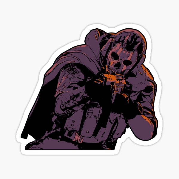 Call of Duty: MW2 2022 GHOST Simon Riley Laminated 3 inch Sticker [Homemade]