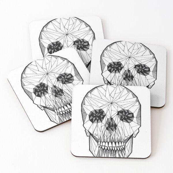 Item preview, Geometric skull designed and sold by craftycatuk.