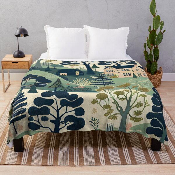 Artikelvorschau, Calming English Countryside Chic Pattern Digital Painting entworfen und verkauft von CodeAndColors.