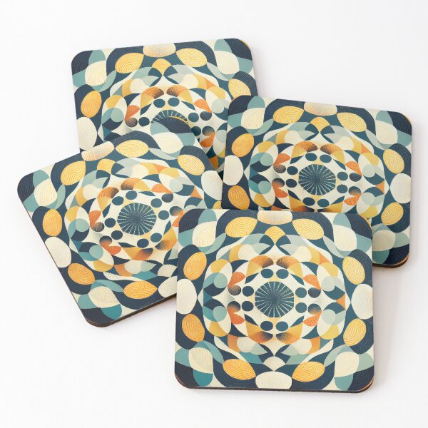 Item preview, Circular Geometric Scandinavian Pattern Digital Painting designed and sold by CodeAndColors.