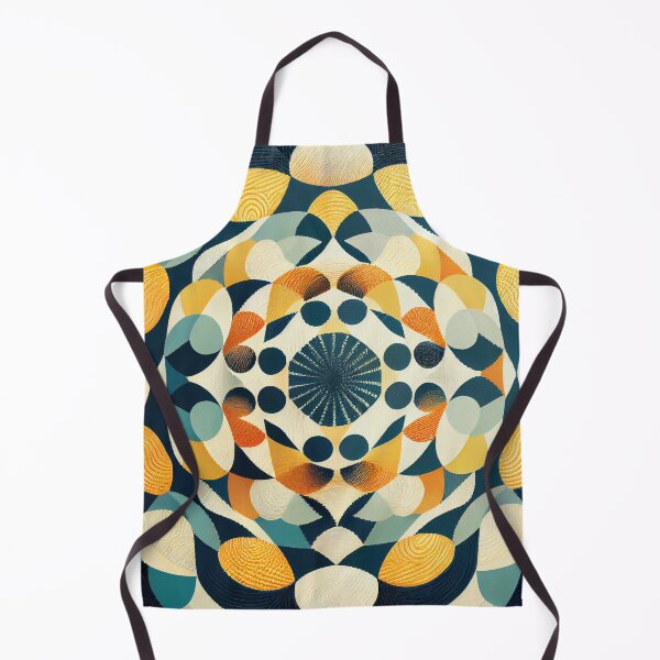 Aperçu de l'œuvre Circular Geometric Scandinavian Pattern Digital Painting créée et vendue par CodeAndColors.
