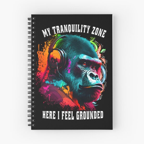 Item preview, Silver back king gorilla with headphones  designed and sold by Brushpalette888.
