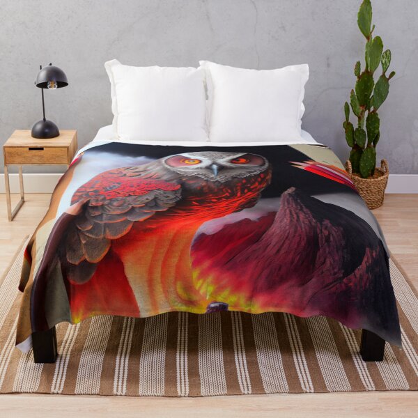 Item preview, The Volcanos Pencil-Wielding Owl Digital Painting designed and sold by CodeAndColors.