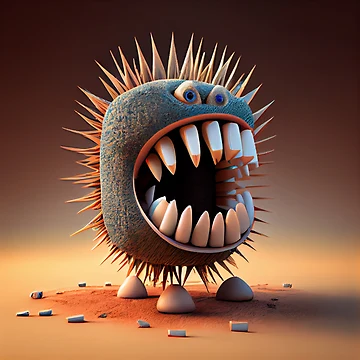 Imagen de la obra Tooth Prickles and Spin Digital Painting de CodeAndColors
