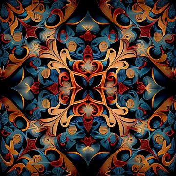 Vorschaubild zum Design Dynamic Formal Scandifornian Pattern Digital Painting von CodeAndColors