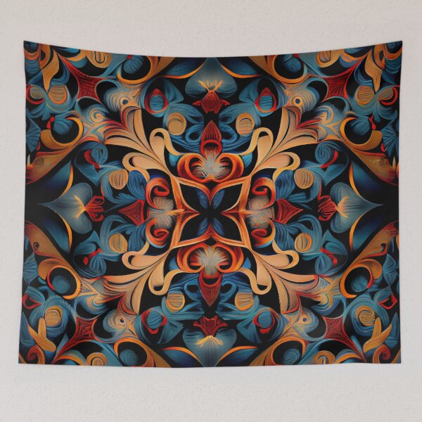 Item preview, Dynamic Formal Scandifornian Pattern Digital Painting designed and sold by CodeAndColors.