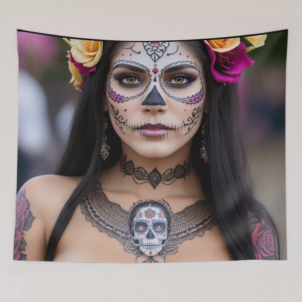 Item preview, La Catrina as a reflection of the past and future designed and sold by ArtCreator2023.