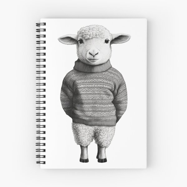 Item preview, Sheep wear knitwear Young Sheep Human Style Black and White designed and sold by MaxEXP.