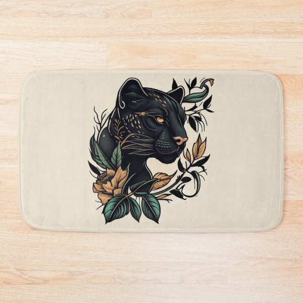 Item preview, Black Panther Head Tattoo designed and sold by TourDePassion.