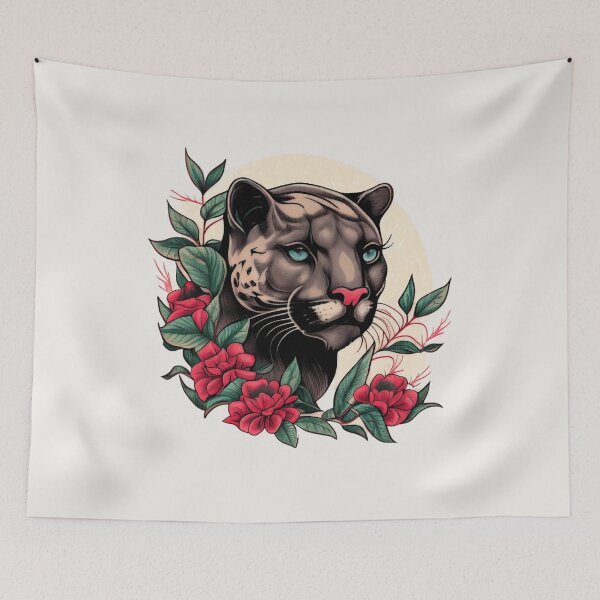 Item preview, Traditional Panther Tattoo Design designed and sold by TourDePassion.