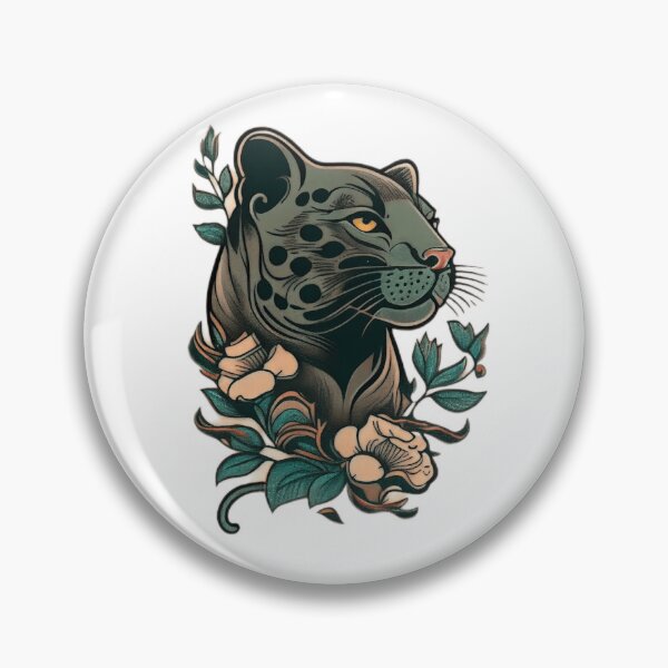 Item preview, Traditional Panther Tattoo Outline designed and sold by TourDePassion.