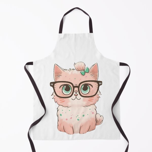 Item preview, A cute pink cat with glasses designed and sold by Melcu.
