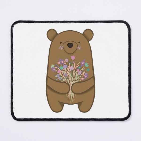Item preview, Bouquet Bear Peach Purple Teal designed and sold by Wubsys.