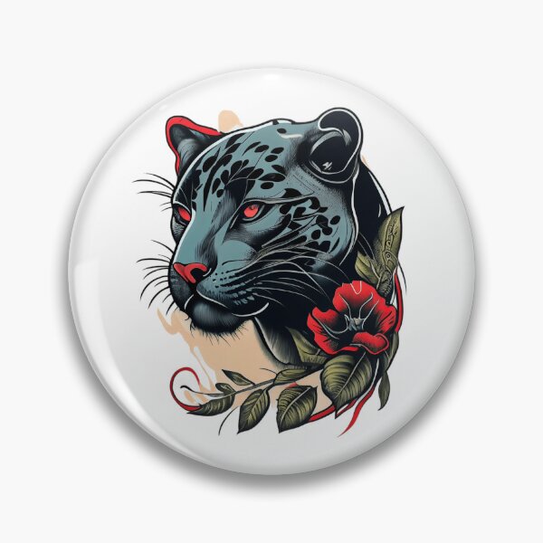 Item preview, Black Panther American Traditional Tattoo designed and sold by TourDePassion.