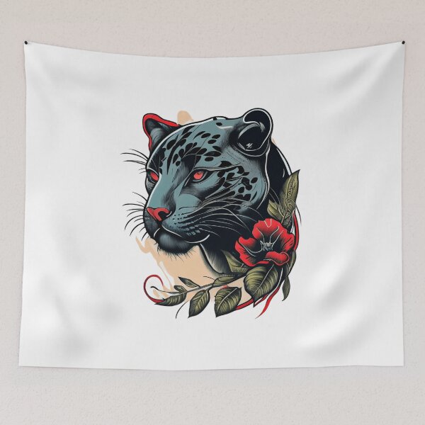 Item preview, Black Panther American Traditional Tattoo designed and sold by TourDePassion.