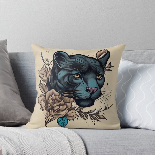 Item preview, Panther Head Tattoo Outline designed and sold by TourDePassion.