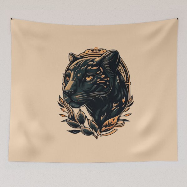Item preview, Black Panther Face Tattoo designed and sold by TourDePassion.