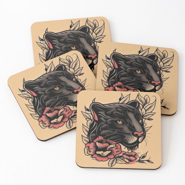 Item preview, Panther Head Traditional Tattoo designed and sold by TourDePassion.