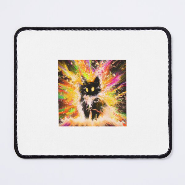 Item preview, A black cat emerges from a firestorm of colors designed and sold by FSDI1.