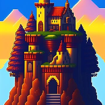 Castle In The Sky, My 1st Pixel Piece! : r/PixelArt