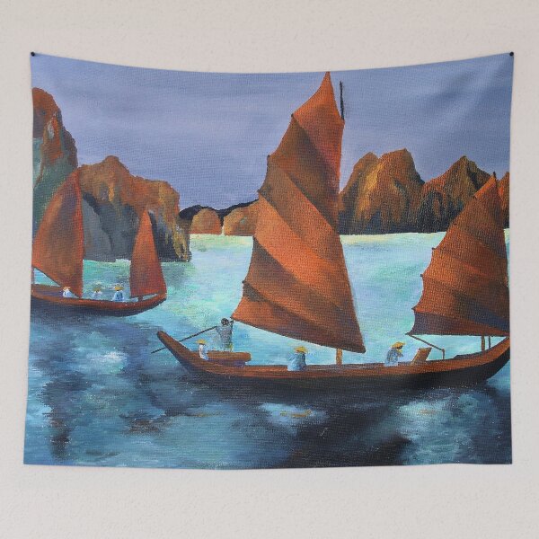 Item preview, Junks In the Descending Dragon Bay designed and sold by taiche.