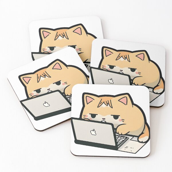 Item preview, cute kawaii cat designed and sold by CustomPrintHub.