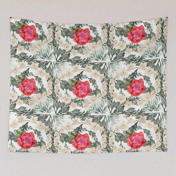 Item preview, Red Flower, White Flowers designed and sold by danaJG.