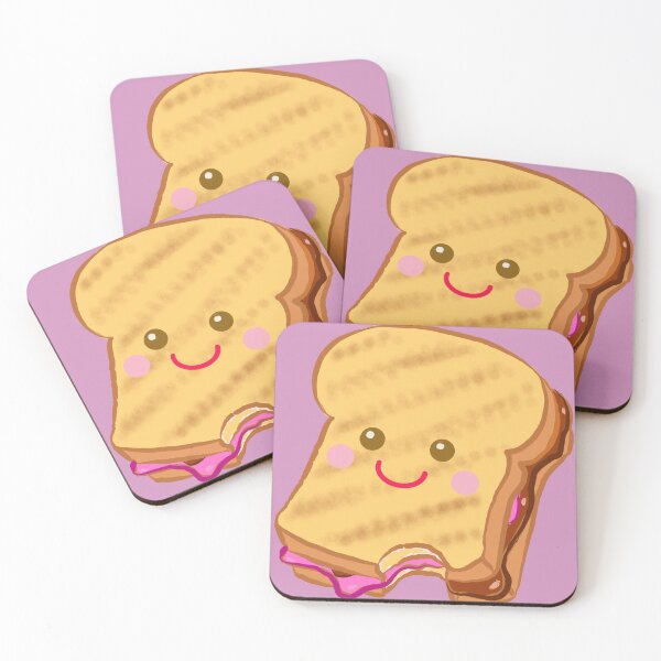 Artikelvorschau, Erdnussbutter und Gelee Sandwich kawai Aufkleber T-Shirt entworfen und verkauft von tqueen.