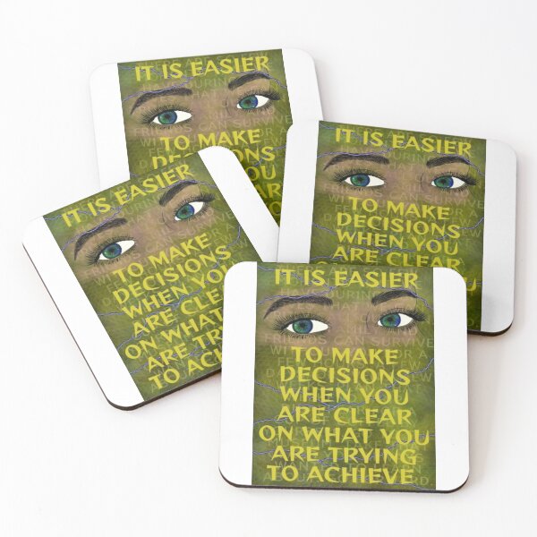 Item preview, Feminist Humanist Quote - It Is Easier To Make Decisions When You Are Clear On What You Are Trying To Achieve designed and sold by LethalPixieDust.