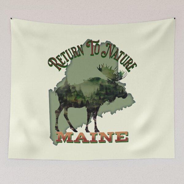 Item preview, State of Maine Moose Return to Nature designed and sold by NewNomads.