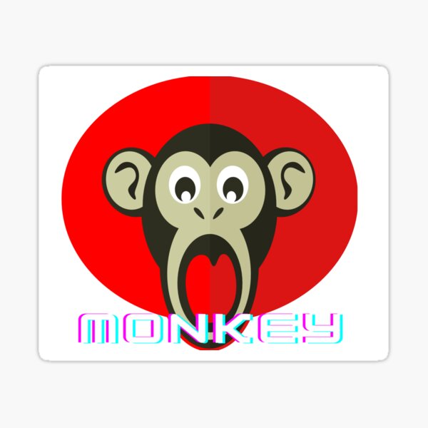 Monkey Looking Away Sticker for Sale by BecuzMDsaid