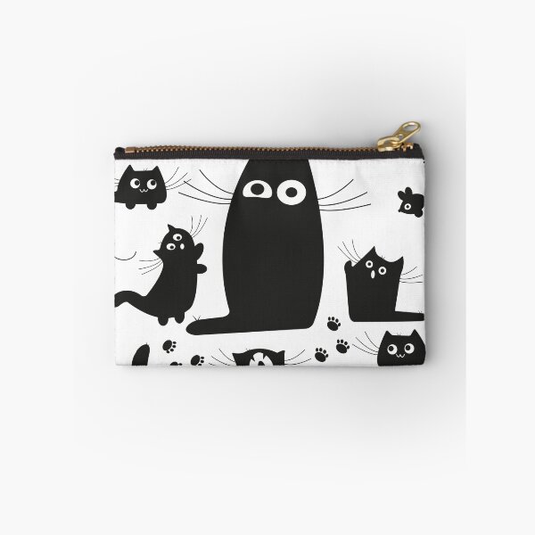 Item preview, black cat mother with little funny kittens who play designed and sold by Liubov-dogs.