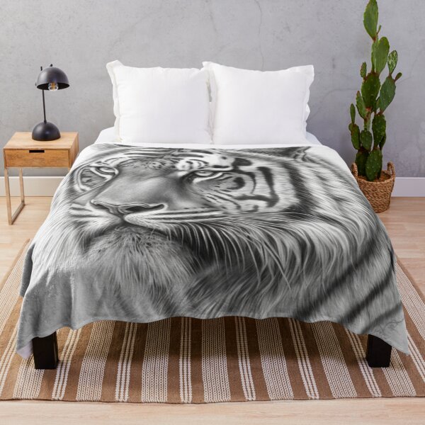 Item preview, Wild Elegance Pencil Sketch of a Majestic Tiger designed and sold by CharismaDesigns.