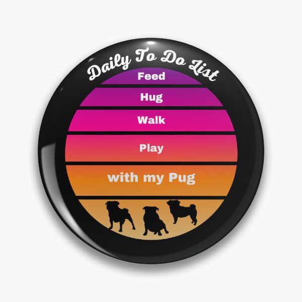 Item preview, Daily To Do List Pug designed and sold by CeeLeeGifts.