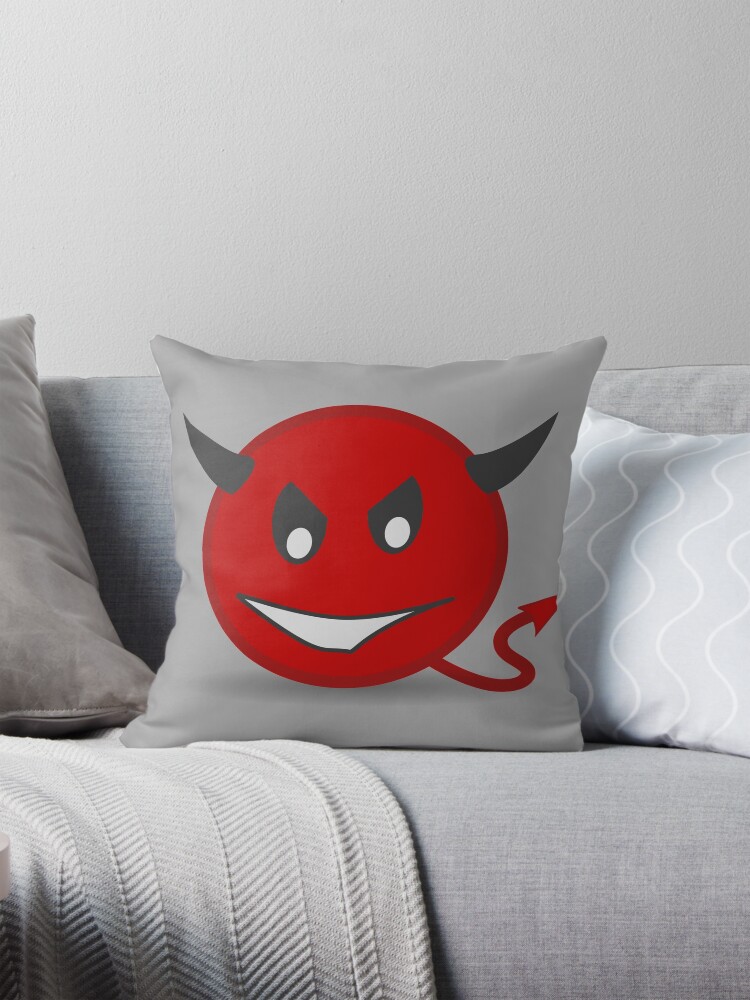 Devil emoji pillow hotsell