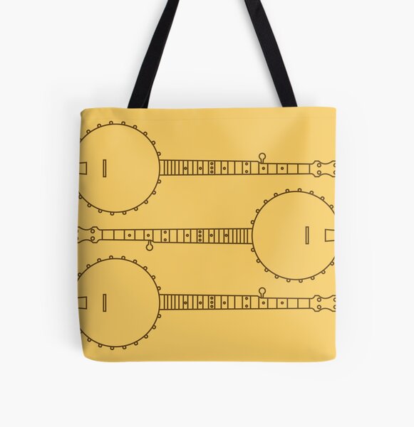 Graphic Banjos All Over Print Tote Bag