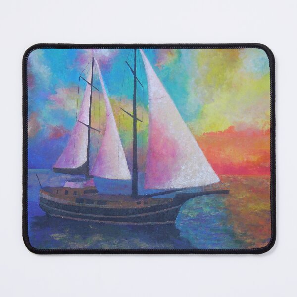 Item preview, Bodrum Turquoise Coast Gulet Cruise Acrylic Painting designed and sold by taiche.