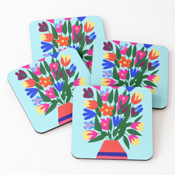Item preview, Fiori Riso nº 07 - Minimalist Colorful Flowers Risoprint designed and sold by Futuristicas.