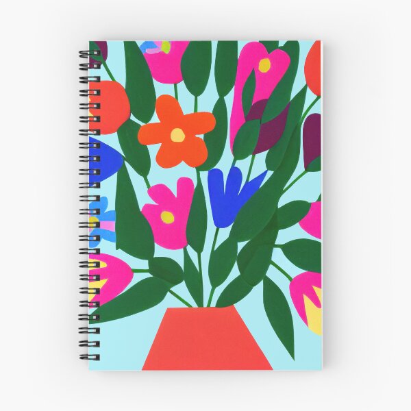 Item preview, Fiori Riso nº 07 - Minimalist Colorful Flowers Risoprint designed and sold by Futuristicas.