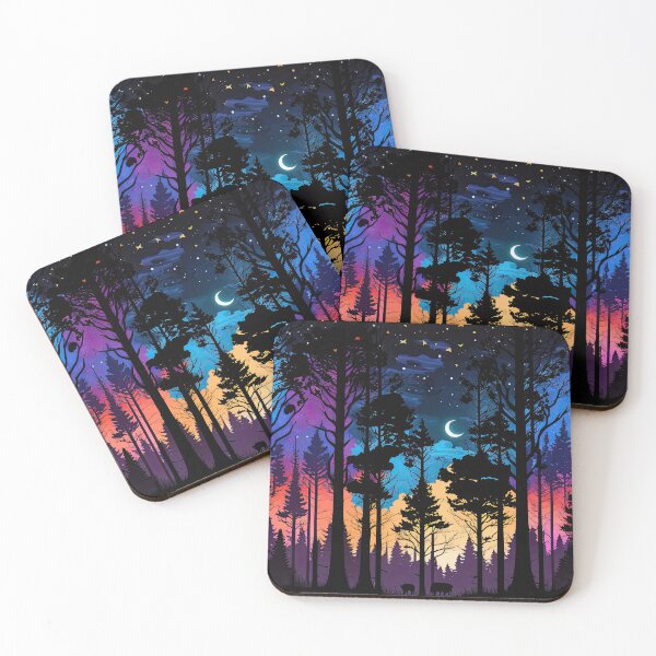 Item preview, Hermosa noche estrellada en el bosque por IA generativa designed and sold by aicanfeel.