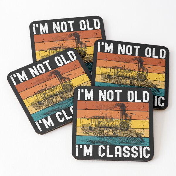 Item preview, I’m Not Old I’m Classic Retro Vintage Train Funny Fathers Day Gift Black  designed and sold by NNDraw.